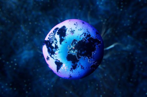 dark blue globe