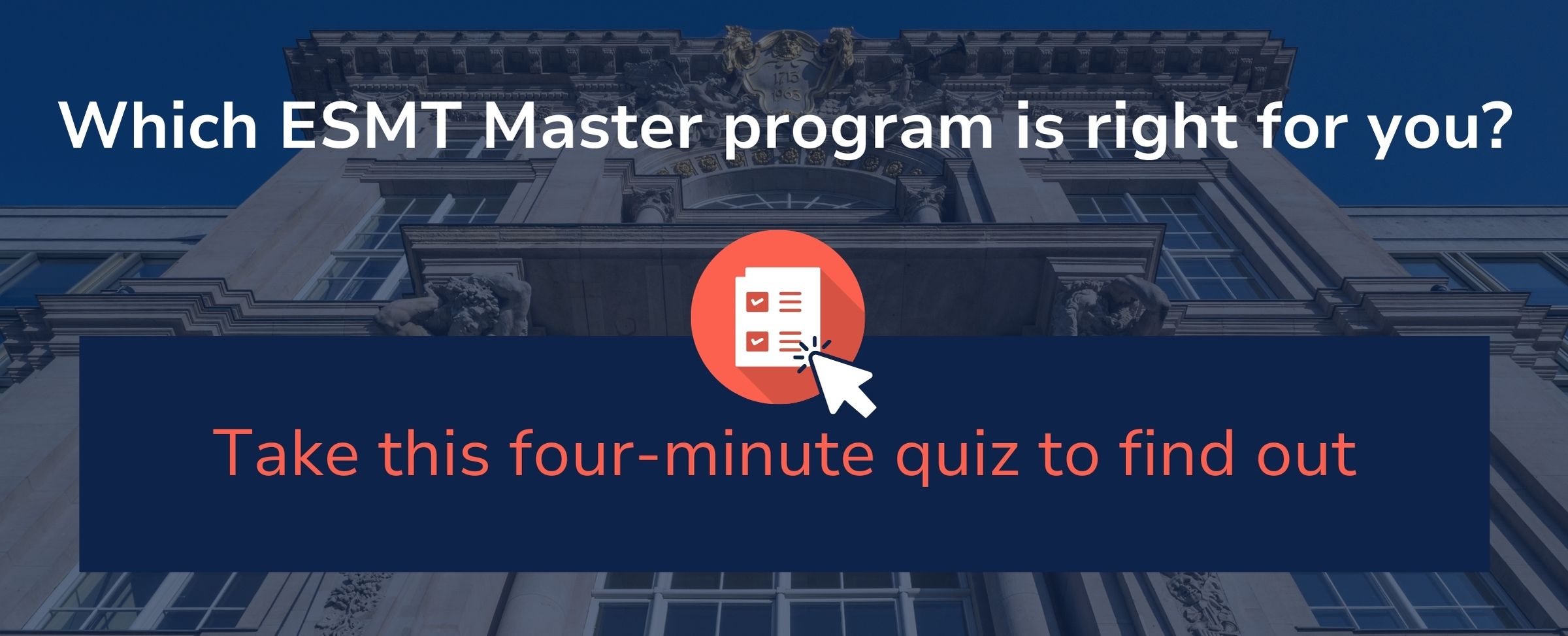 Which ESMT Master program is right for you? Take this quiz to find out. Image link
